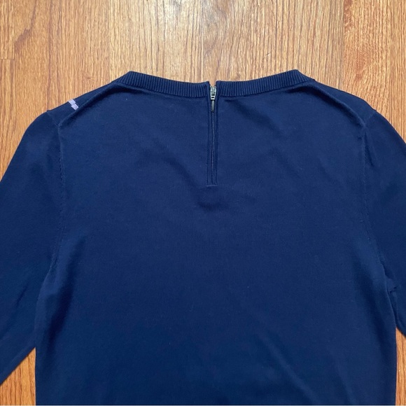 Talbots Intarsia navy Cat sweater size M - Picture 10 of 16